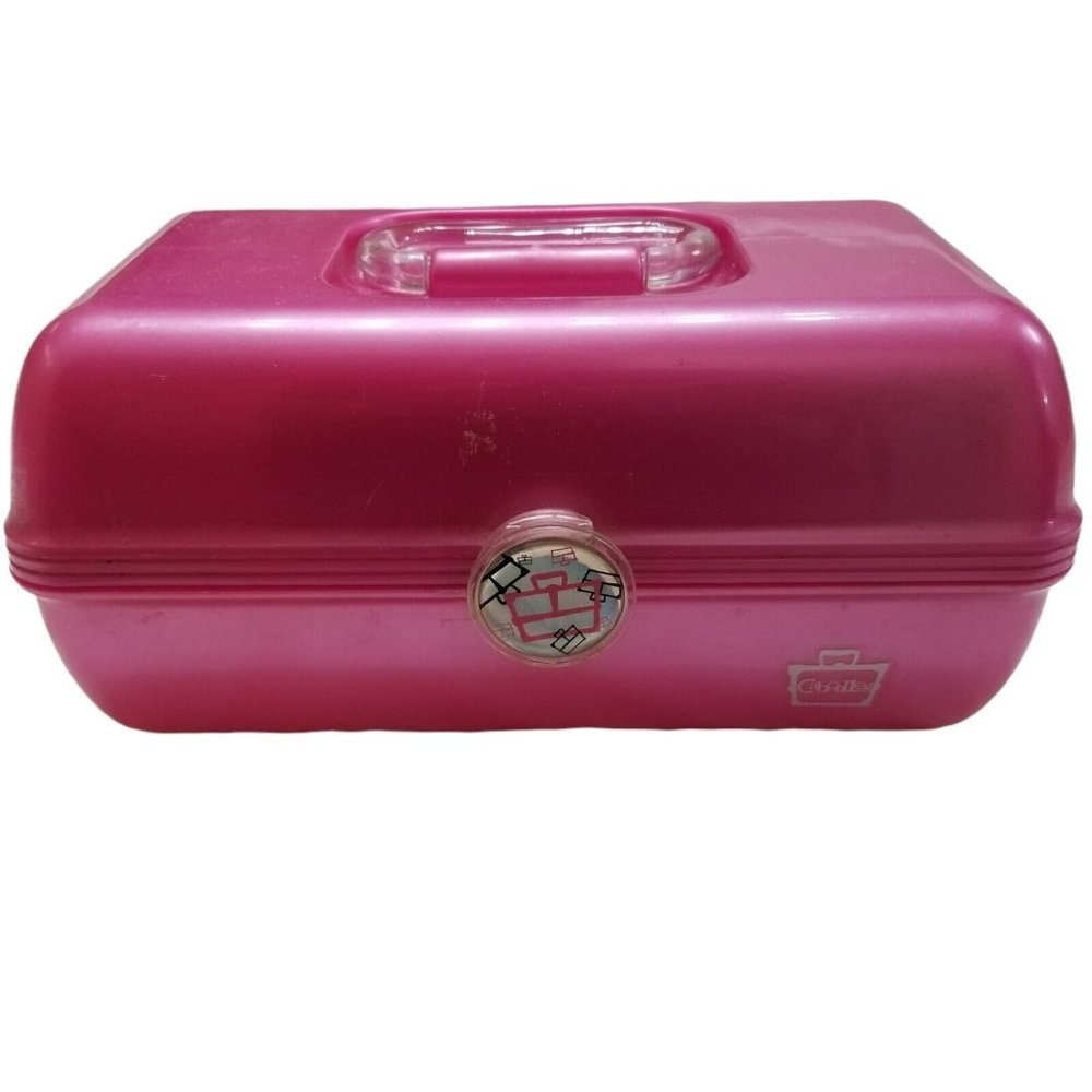 VINTAGE 90s Fuchsia Pink 2622 Caboodle Make-Up Organizer Storage Travel Case